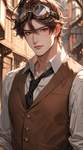 masterpiece, best_quality, amazing_quality, absurdres, 1male, korean, brown hair, brown eyes, brown 
