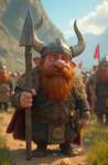 A Viking in the style of Pixar animation